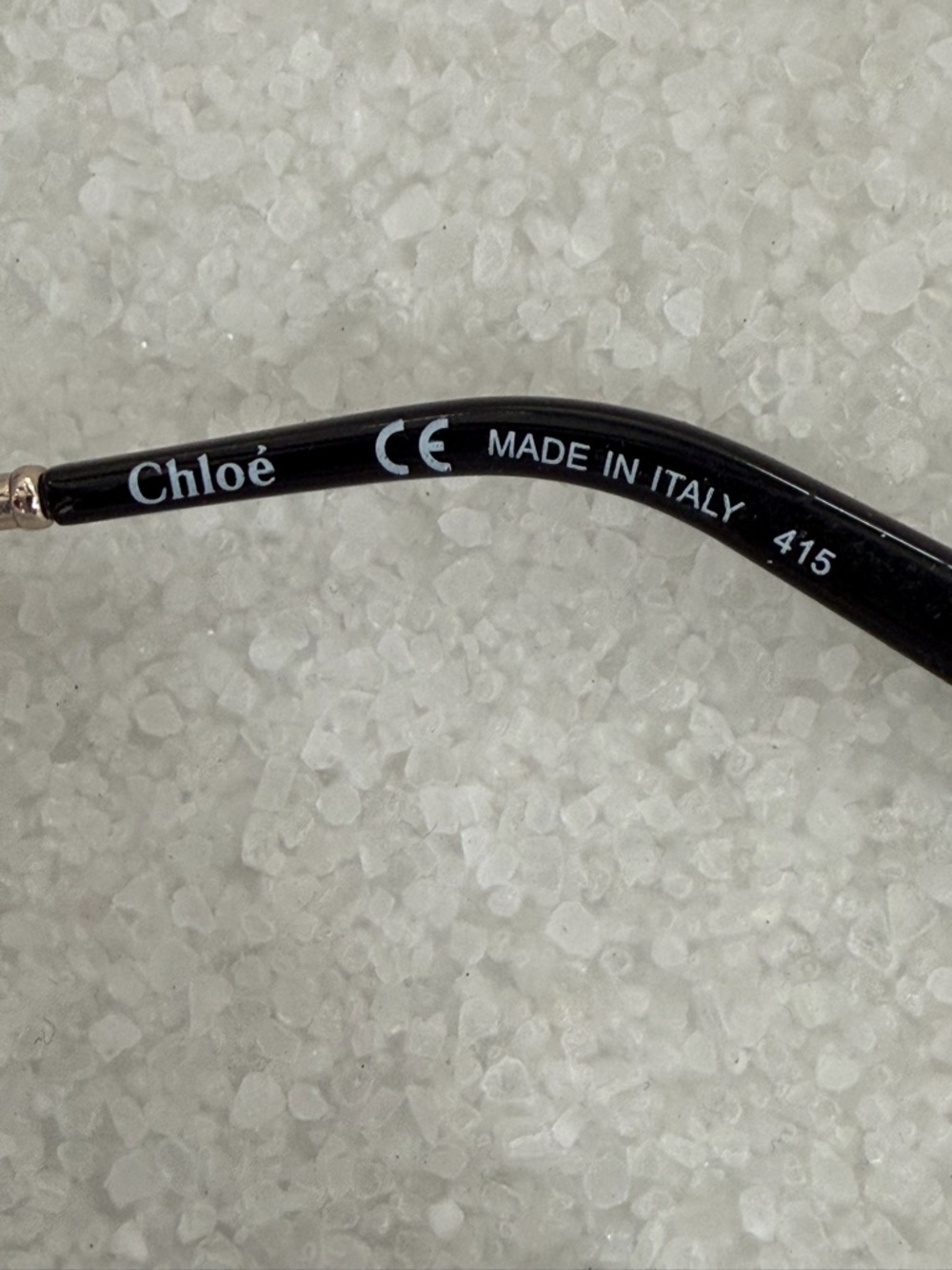 Chloé Black Cat-Eye Eyeglasses with Gold Accents - Picture 3 of 4